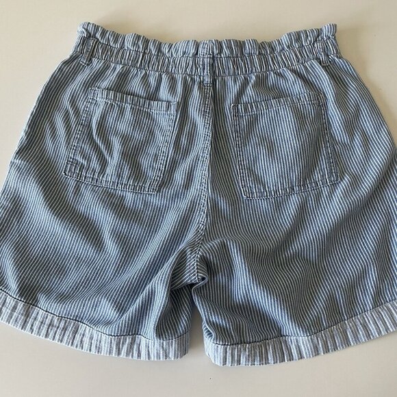 There Abouts Shorts Youth 18.5 P Plus Light Blue Pull On Shorts Striped Pockets - Picture 2 of 13